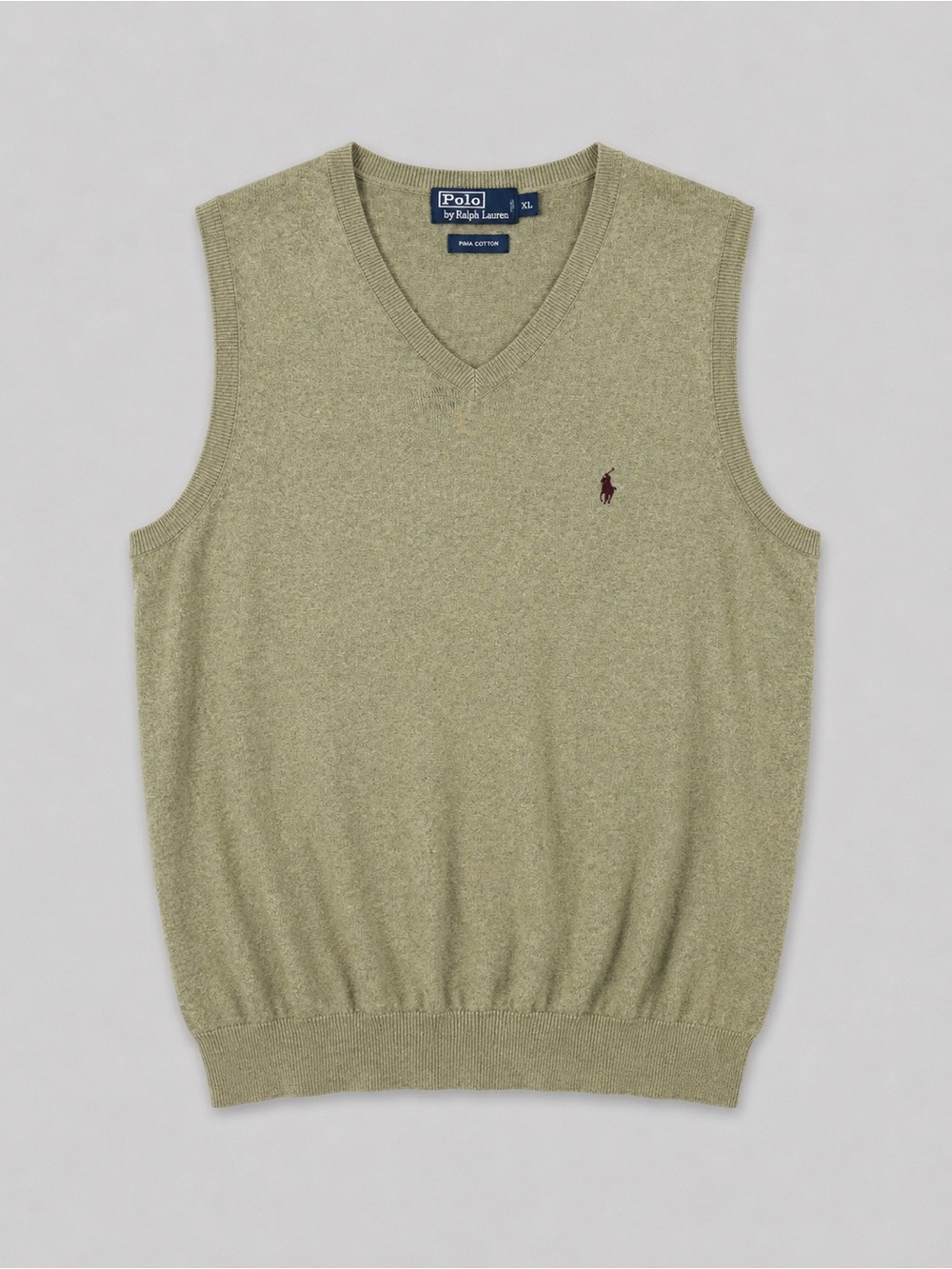 Vintage Polo Ralph Lauren Sweater Vest Size XLT Pima Cotton Preppy Ivy League